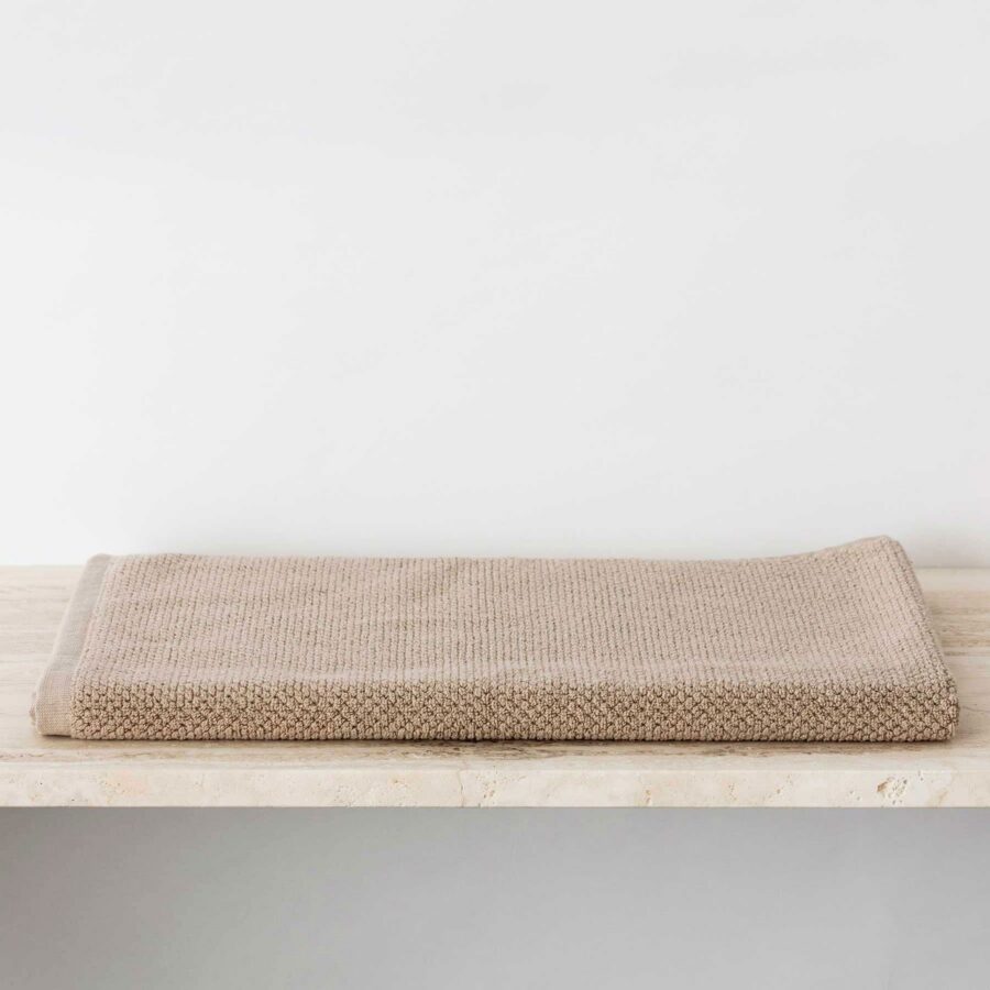 Natural Textured Cotton Bathroom Floor Mat