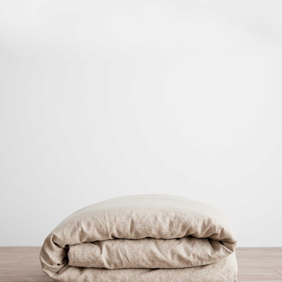 Washed Linen Duvet Cover in Natural