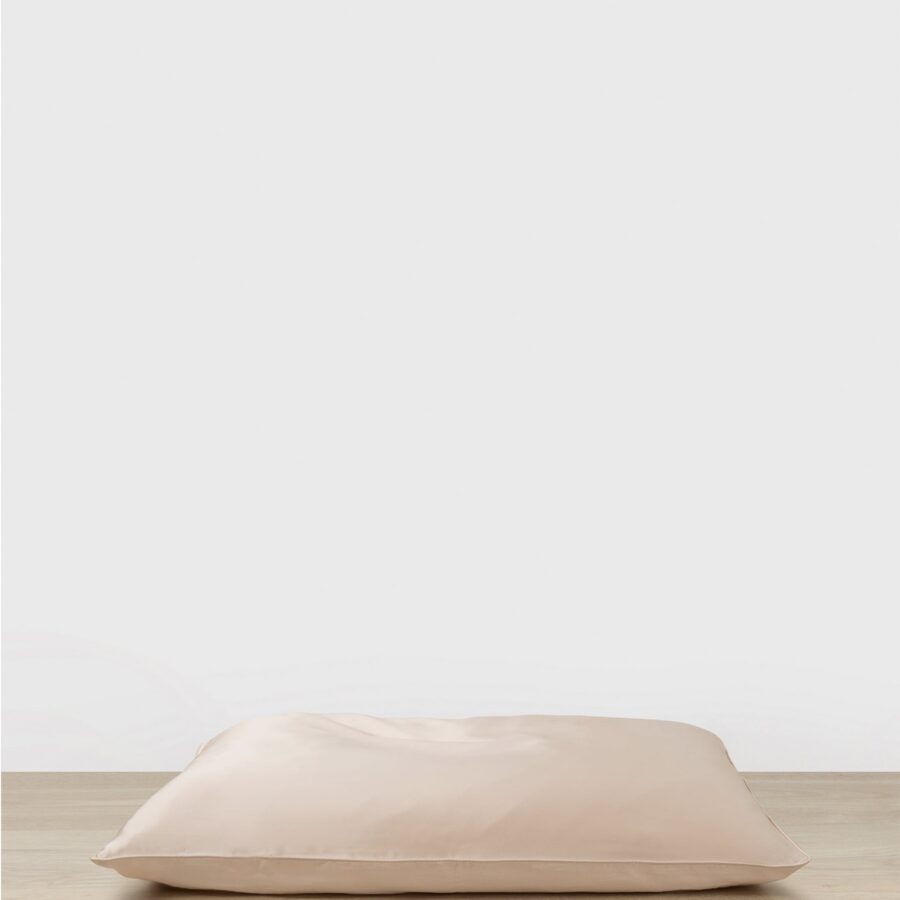 Piped Silk Linen Pillowcase Pair in Blush
