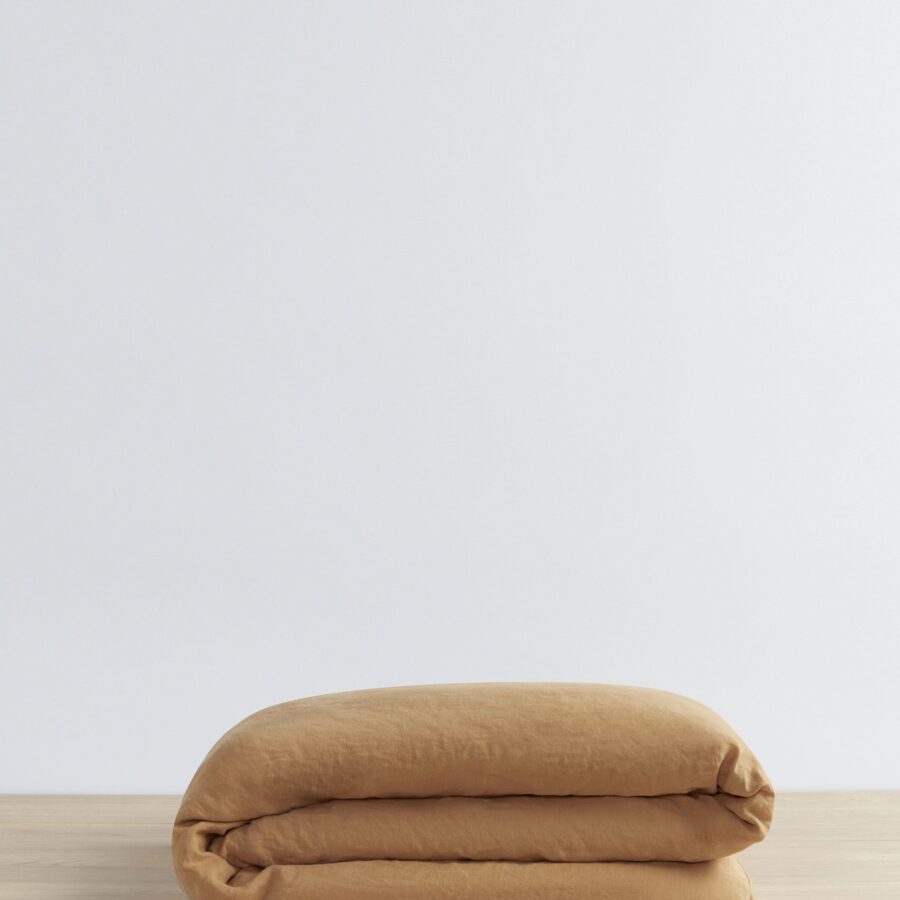Washed Linen Duvet Cover in Sand